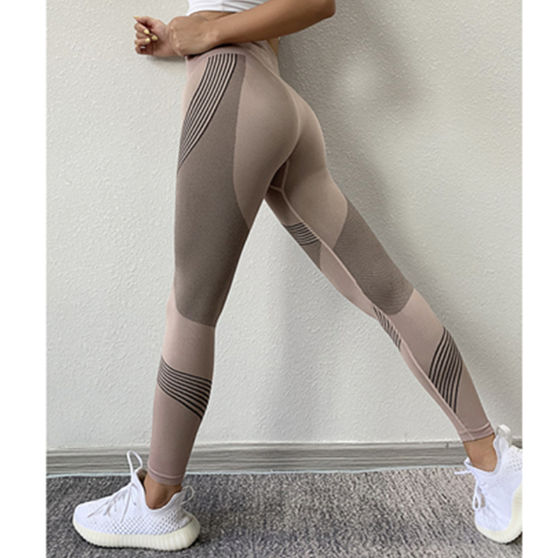 กางเกงรัดรูปกางเกงโยคะเอวสูงสำหรับผู้หญิงที่วิ่งกีฬากางเกงออกกำลังกาย